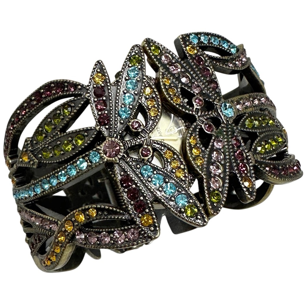 NEW Heidi Daus Dancing Dragonfly Hidden Watch Bangle Bracelet
